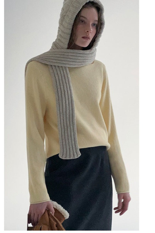 Thermal Mock Neck Solid Knit Top